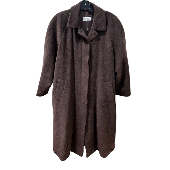 VTG MISSONI Donna Wool Chocolate Brown Coat - Picture 3 of 8